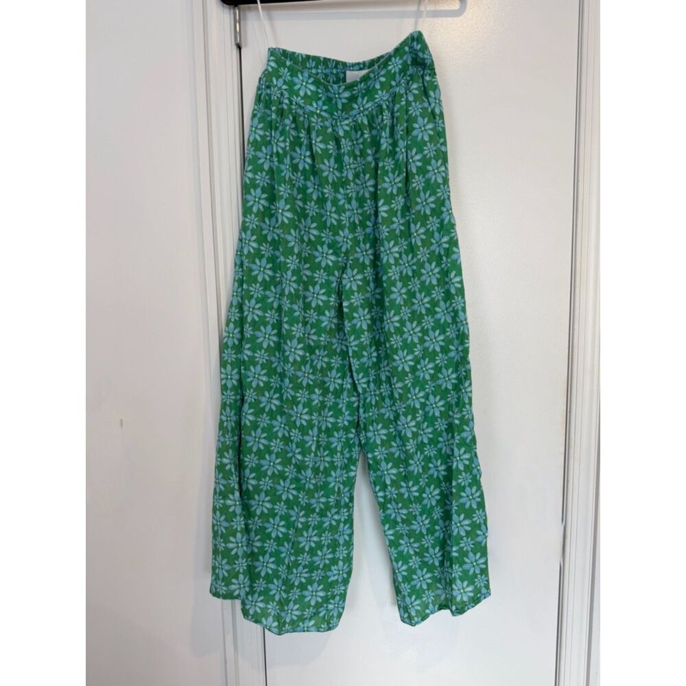 De Loreta Floral High-Waist Palazzo Pants